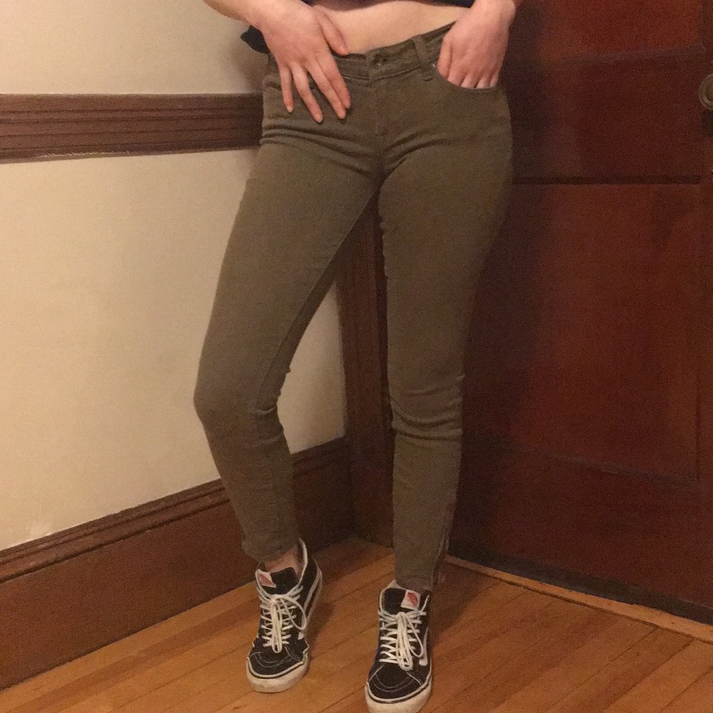 Lucky Brand Olive Green Skinny Jeans